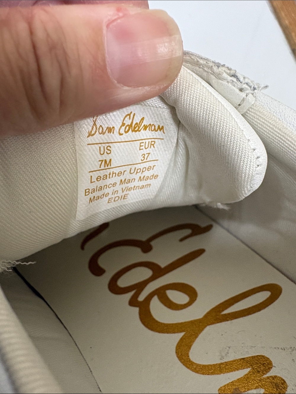 Sam Edelman Women’s SE-1980 White Leather Casual Sneakers - Picture 9 of 9